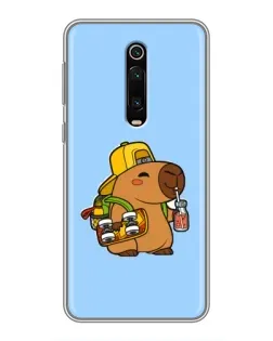 Чехол для Xiaomi Mi 9T с картинкой «Капибара на скейте»