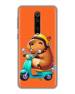 Чехол для Xiaomi Mi 9T с картинкой «Капибара на скутере»