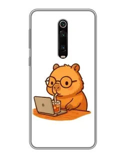 Чехол для Xiaomi Mi 9T с картинкой «Капибара с ноутбуком»