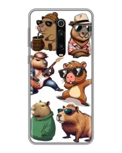 Чехол для Xiaomi Mi 9T с картинкой «Крутые капибары музыканты»