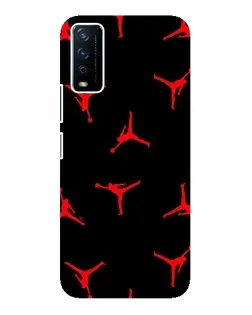 Чехол для Vivo Y12s с картинкой «Jordan Red Pattern»