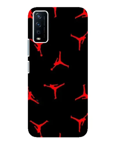 Чехол для Vivo Y12s с картинкой «Jordan Red Pattern»