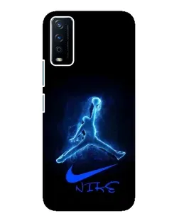 Чехол для Vivo Y12s с картинкой «Jordan Neon Blue»