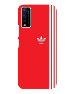 Чохол для Vivo Y12s з картинкою «Червоний мінімалізм Adidas»