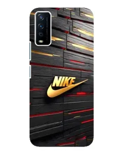 Чохол для Vivo Y12s з картинкою «Золотий Nike на металі»