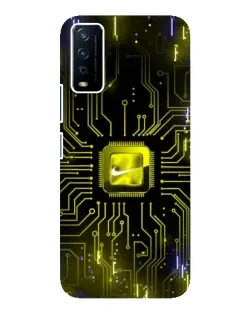 Чохол для Vivo Y12s з картинкою «Nike — золота іскра»