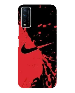 Чехол для Vivo Y12s с картинкой «Красные брызги Nike» Чехол для Vivo Y12s с картинкой «Красные брызги Nike»