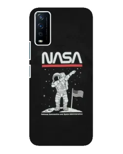 Чохол для Vivo Y12s з картинкою «NASA — крокуємо по Місяцю»
