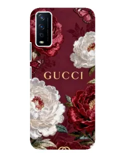Чехол для Vivo Y12s с картинкой «Gucci — бордовые розы» Чехол для Vivo Y12s с картинкой «Gucci — бордовые розы»