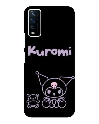Чохол для Vivo Y12s з картинкою «Kuromi — чорний мінімалізм»