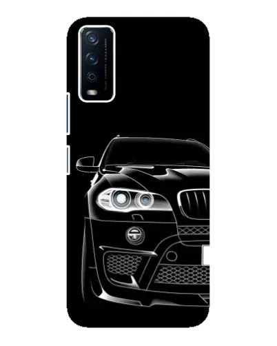 Чехол для Vivo Y12s с картинкой «Темный силуэт BMW»