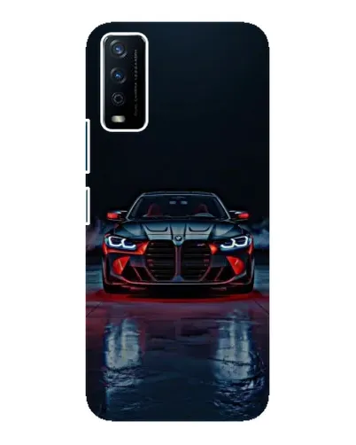 Чехол для Vivo Y12s с картинкой «BMW на мокрой дороге»