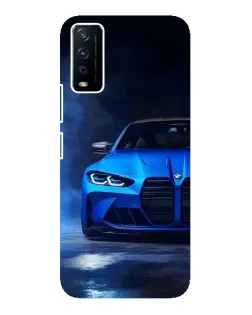 Чехол для Vivo Y12s с картинкой «Голубая BMW M4»