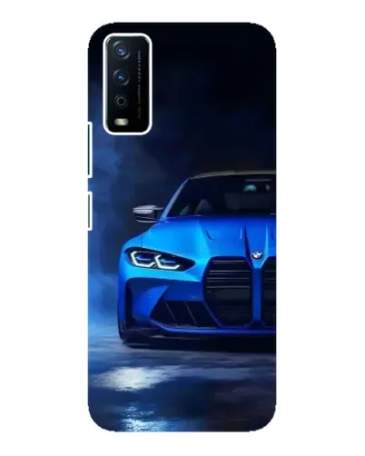 Чехол для Vivo Y12s с картинкой «Голубая BMW M4»