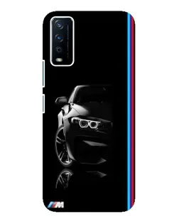 Чехол для Vivo Y12s с картинкой «Силуэт BMW в темноте»