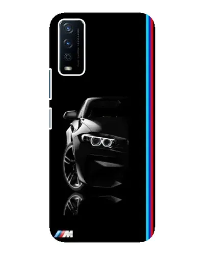 Чехол для Vivo Y12s с картинкой «Силуэт BMW в темноте»