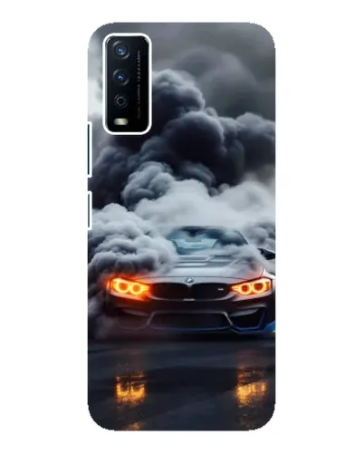 Чехол для Vivo Y12s с картинкой «BMW в дыму»