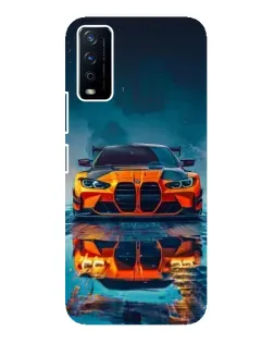 Чохол для Vivo Y12s з картинкою «BMW — золота емблема»