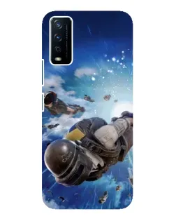Чохол для Vivo Y12s з картинкою «Десант PUBG — стрибок»