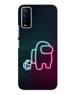 Чохол для Vivo Y12s з картинкою «Among Us неон-арт»