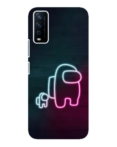 Чохол для Vivo Y12s з картинкою «Among Us неон-арт»