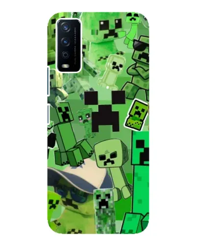Чохол для Vivo Y12s з картинкою «Кріпери Minecraft»