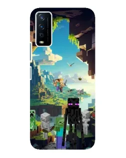 Чохол для Vivo Y12s з картинкою «Ендермен у лісі»