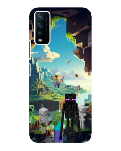 Чохол для Vivo Y12s з картинкою «Ендермен у лісі»