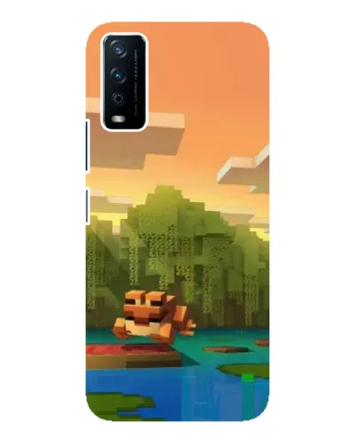 Чохол для Vivo Y12s з картинкою «Майнкрафт захід сонця»