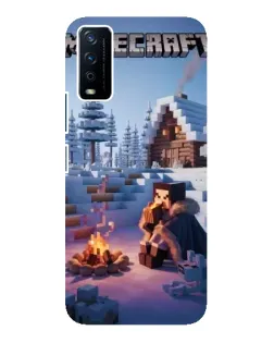 Чохол для Vivo Y12s з картинкою «Зимовий Minecraft»