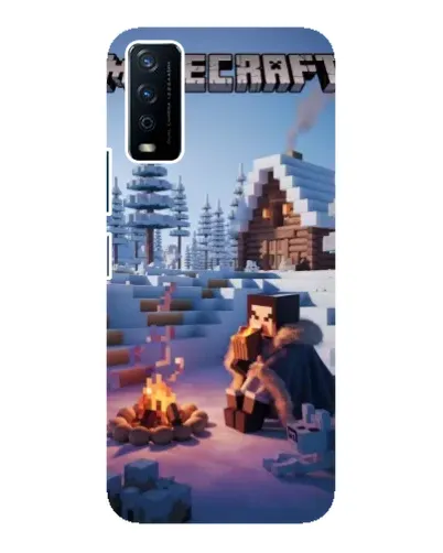 Чохол для Vivo Y12s з картинкою «Зимовий Minecraft»
