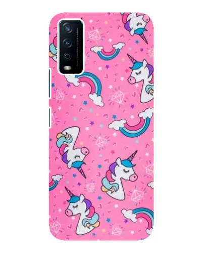 Чехол для Vivo Y12s с картинкой «Unicorn паттерн розовый» Чехол для Vivo Y12s с картинкой «Unicorn паттерн розовый»