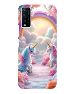 Чехол для Vivo Y12s с картинкой «Радуга и единороги» Чехол для Vivo Y12s с картинкой «Радуга и единороги»