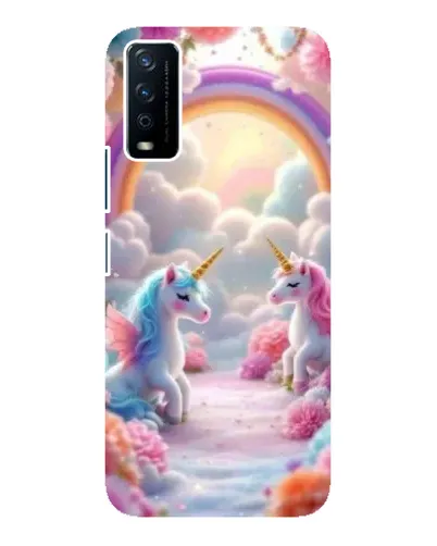 Чехол для Vivo Y12s с картинкой «Радуга и единороги» Чехол для Vivo Y12s с картинкой «Радуга и единороги»