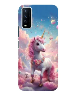 Чехол для Vivo Y12s с картинкой «Единорог среди облаков»