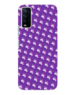 Чехол для Vivo Y12s с картинкой «Единороги на фиолетовом»