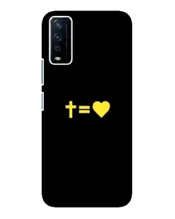 Чохол для Vivo Y12s з картинкою «Серце та Хрест»
