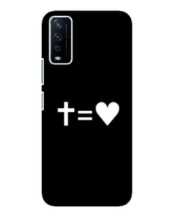 Чохол для Vivo Y12s з картинкою «Хрест та Серце»