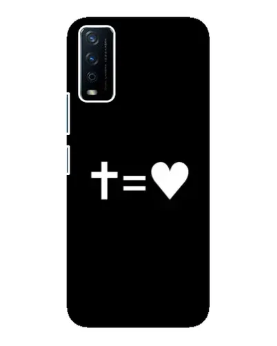 Чохол для Vivo Y12s з картинкою «Хрест та Серце»