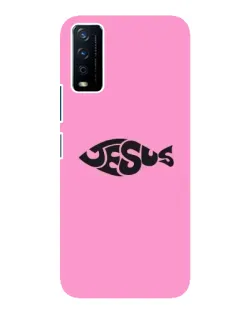 Чохол для Vivo Y12s з картинкою «Рожевий символ Jesus»