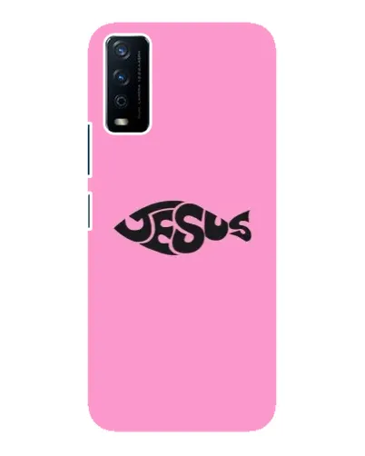 Чохол для Vivo Y12s з картинкою «Рожевий символ Jesus»