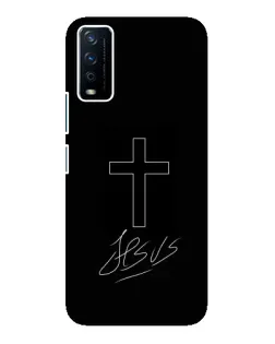 Чохол для Vivo Y12s з картинкою «Графічний хрест Jesus»