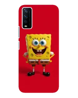 Чехол для Vivo Y12s с картинкой «Спанч Боб на красном»