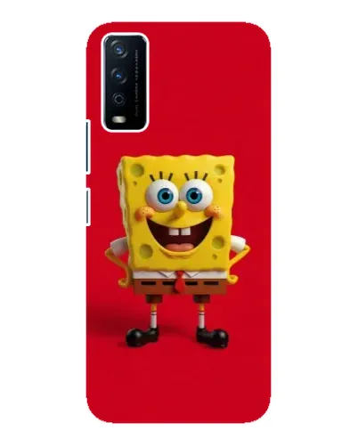 Чехол для Vivo Y12s с картинкой «Спанч Боб на красном»