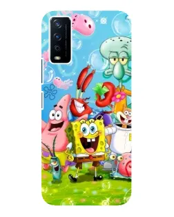 Чохол для Vivo Y12s з картинкою «Губка Боб та друзі»