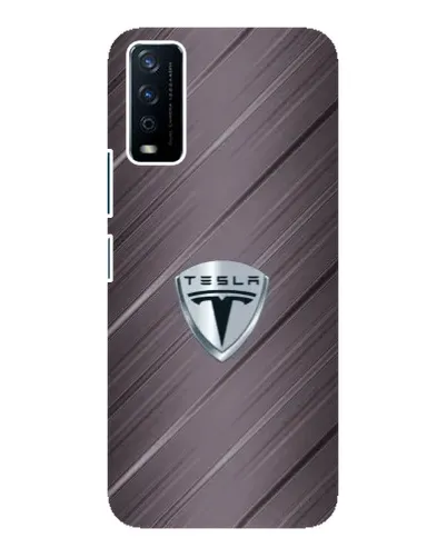 Чохол для Vivo Y12s з картинкою «Металева текстура Tesla»