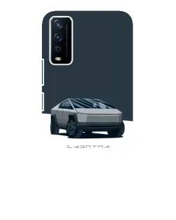 Чохол для Vivo Y12s з картинкою «Сріблястий Cybertruck Tesla»