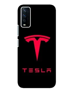 Чохол для Vivo Y12s з картинкою «Tesla Red Logo»