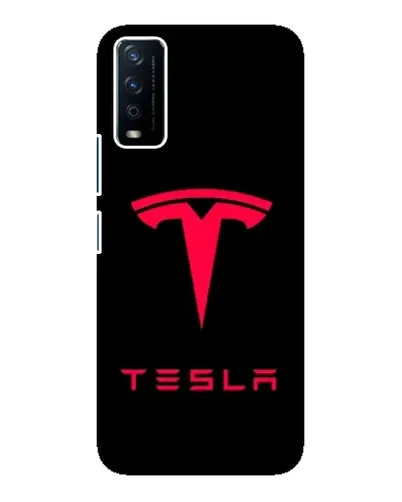 Чохол для Vivo Y12s з картинкою «Tesla Red Logo»