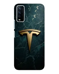 Чохол для Vivo Y12s з картинкою «Мармурова Tesla Gold»